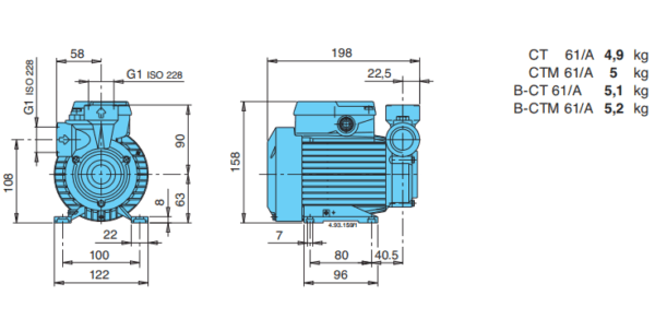 CALPEDA CT(M) 61/A ČRPALKA 230/400/50 Hz - slika 2